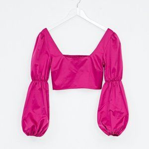 Glassons Bubble Sleeved Crop Top